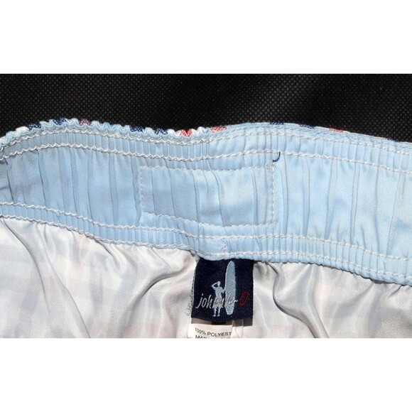 Johnnie-O Santa Monica Men's Casual Plaid Swim Trunks Swim Trunks Size Large - Picture 7 of 8